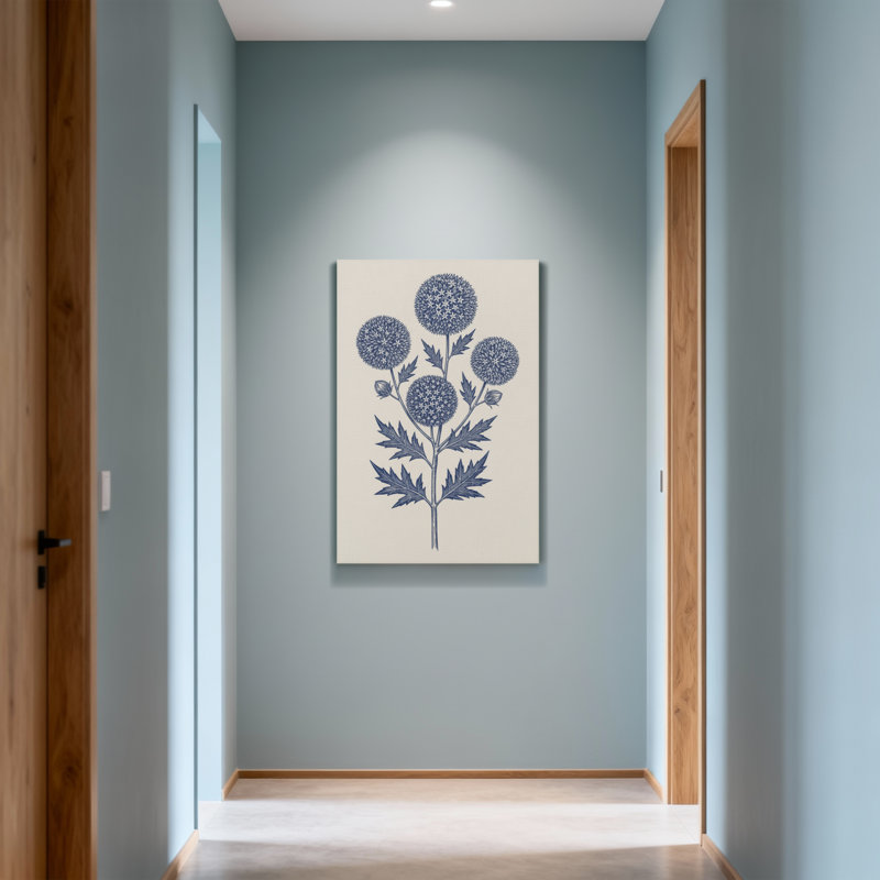 Plantes et fleurs, chardon bleu, impression sur toile