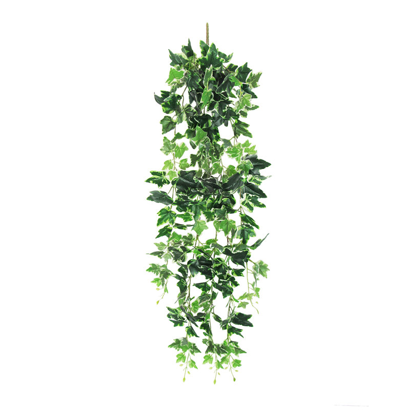 Plante artificielle suspendue lierre anglais panaché, H 51 po x l 12 po x P 6 po