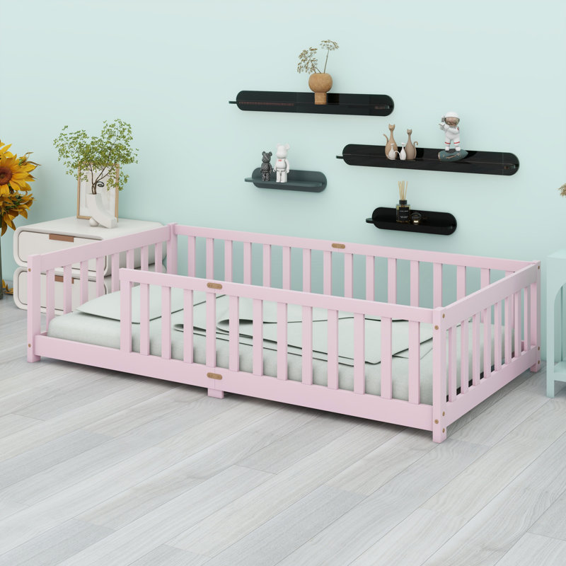 Lit sur pied avec clôture, Pink
