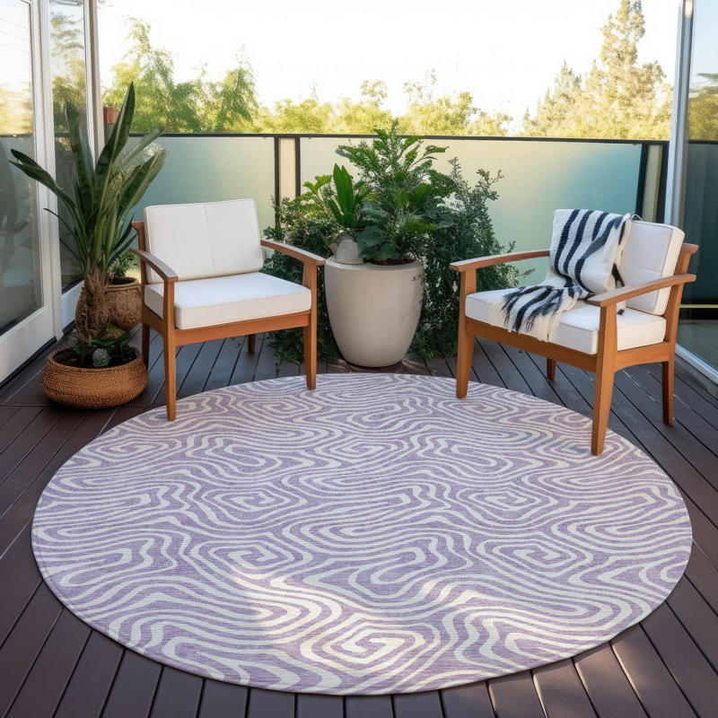 Tapis lavable intérieur / extérieur Raya , 8 pi x 8 pi