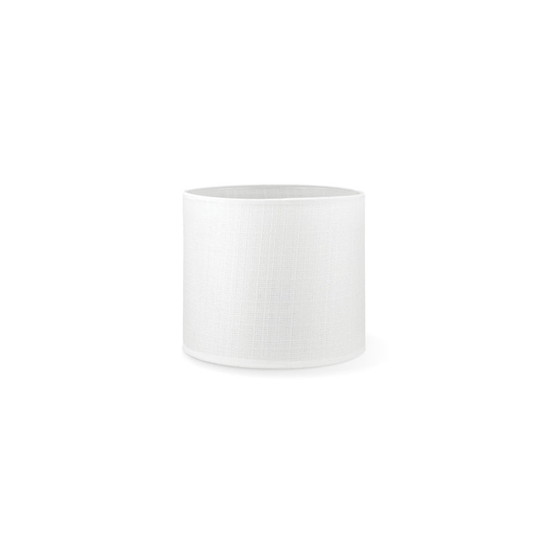 17cm H Cotton Drum Lamp Shade ( Screw On ), Snow White