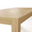 83.8" W Natural Solid Oak Dining Table with Wave Edge