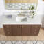 Meuble-lavabo sur pied simple 60 po avec plateau en quartz Calacatta Waubun Rally-359394073