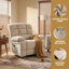 Fauteuil inclinable de massage surdimensionné et chauffant avec fauteuil berçant et pivotant-1923453928