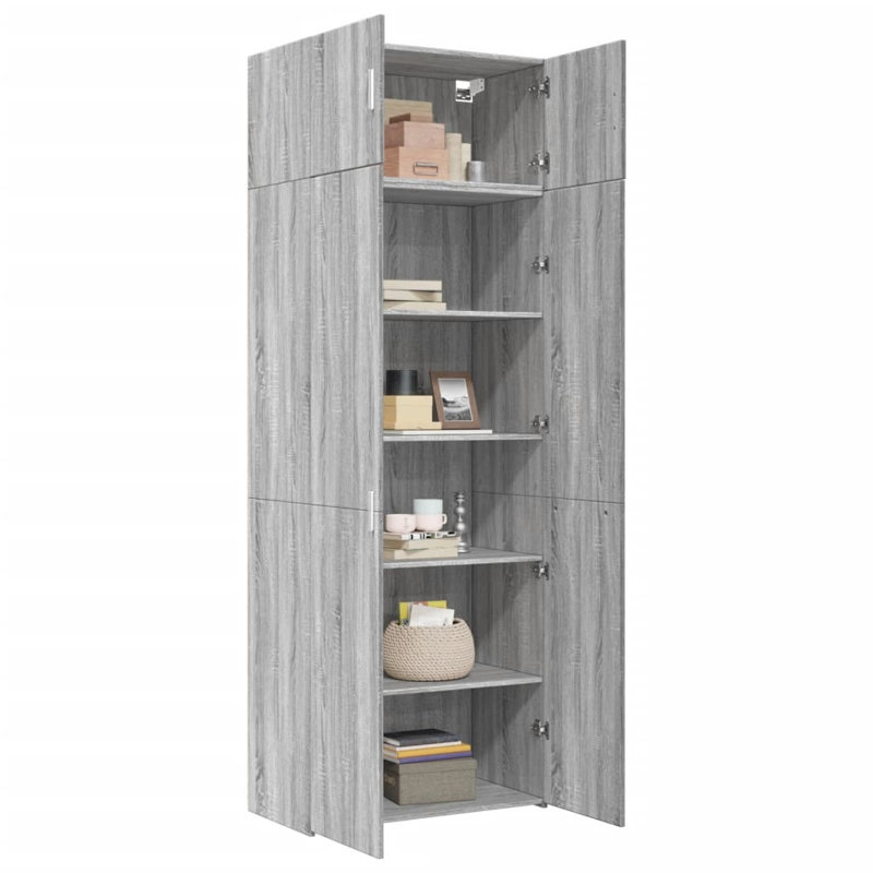 Keels 80cm Sideboard, 225cm H x 80cm W x 42.5cm D, Grey Sonoma