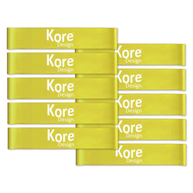 Kore Design ™ Fidget Kick Bands (12 po à 24 po), paquet de 10, jaune, Jaune