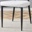 Chaise de salle à manger blanche minimaliste (4) - Dossier incurvé ergonomique pour le confort, rembourrage en éponge à rebond élevé, structure en métal robuste, fonction de glissement, facilité d'assemblage, processus-1653226013-1653226002