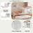 Bunk Bed With Upholstered Guardrail, Drawers, Wardrobe And Built-in Hanging Rod-995232727