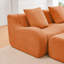 Canapé confortable à 4 places sans os avec tissu en peluche de haute qualité, accoudoirs courbés, conception antidérapante et aucun assemblage requis-1928306633