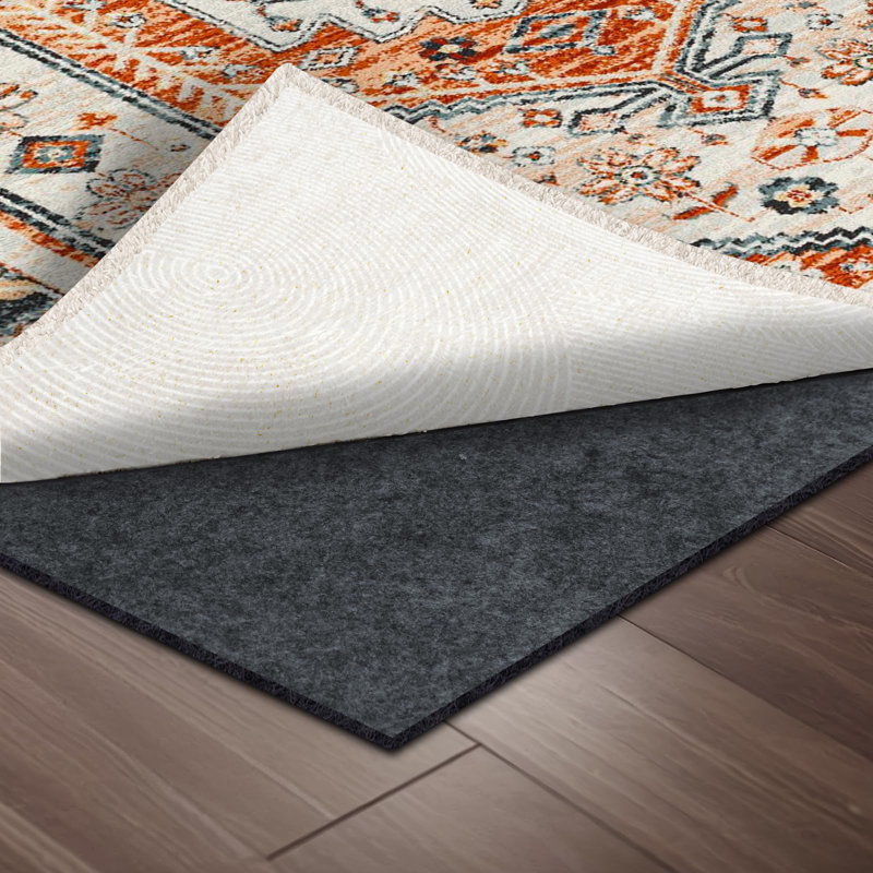 Sous-tapis imperméable 8 x 10 pi 100%, sous-tapis antidérapant pour tous les types de sol, pince en feutre pour plancher de bois franc, protection de plancher sécuritaire