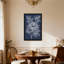 Plantes et fleurs pivoines sur toile bleu marine-201073029-201073028-201073034