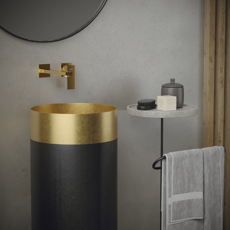 Karran Alberton KBF620 Single Handle Wall-Mount Bathroom Faucet, Gold