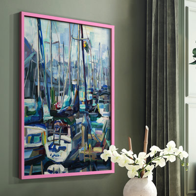 Edmonds Marina, reproduction encadrée - bois massif