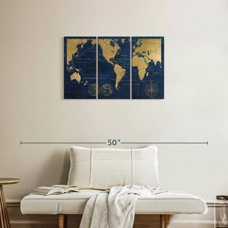 Carte du monde Aligo, H 20 po x l 33 po