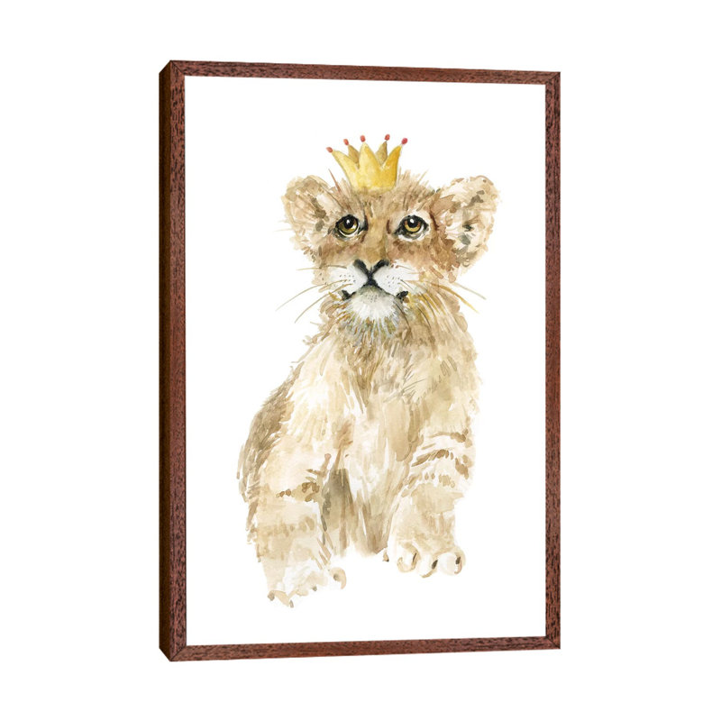 Savannah Lion Cub by Carol Robinson - Painting on Canvas, Classic Wood Framed, 152.5 cm H x 101.5 cm W