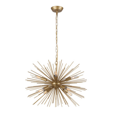 Lustre spoutnik doré 24 po 8 lumières