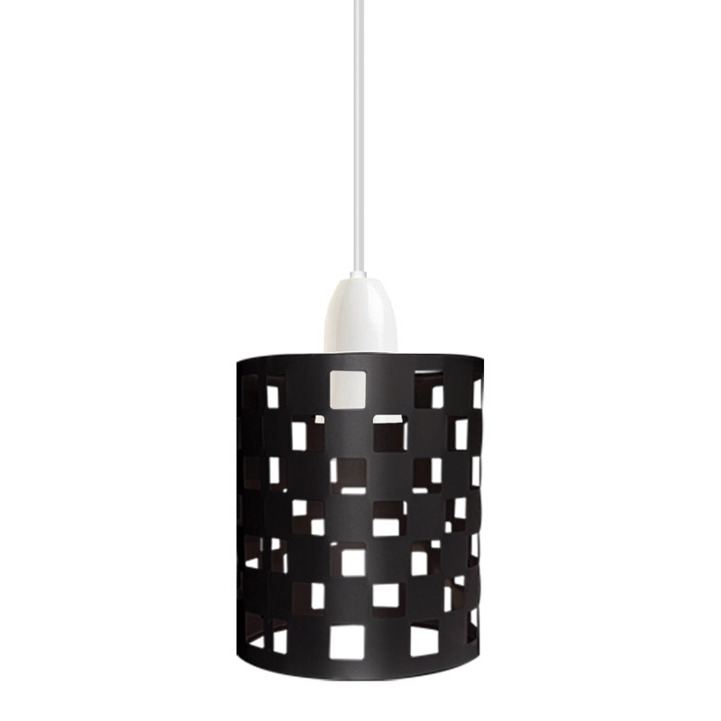 13.5cm H Metal Drum Lamp Shade ( Uno ), Black