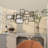 Metal Overlapping Rectangle Geometric Room Wall Mirror with Wire Rod Outlines