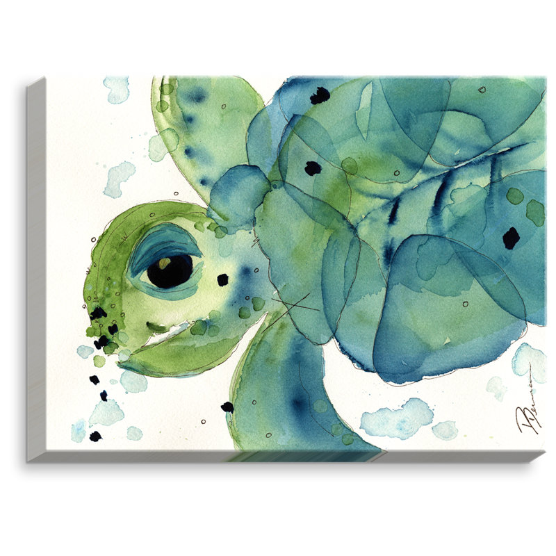 «Sea Turtle», reproduction d'art sur toile tendue, H 16 po x l 20 po x P 1,5 po