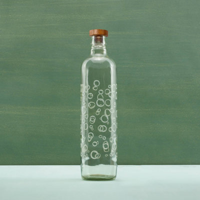 Glass Water Bottle with Wooden Stopper |750 ml