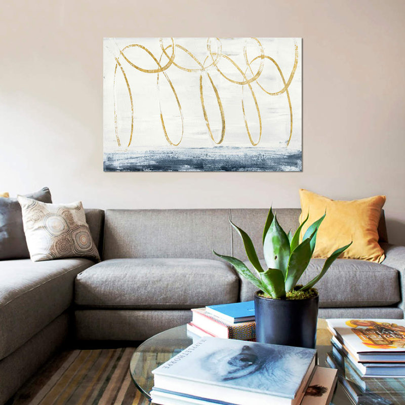 « city beach gold », impression sur toile, H 8 po x l 12 po x P 0,75 po, Toile tendue, Pas de tapis