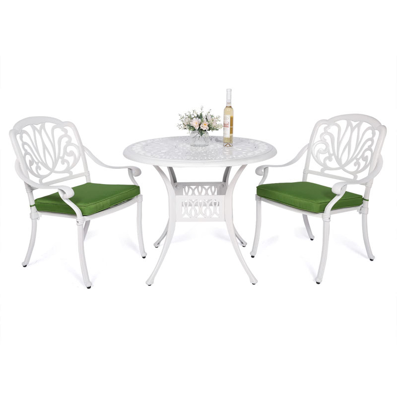 Fallbrook 2 - Person Patio Dining Set with Round Table , Cushions Included