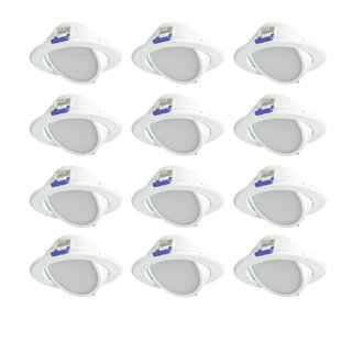 4.25'' Dimmable Air-Tight IC Rated LED Canless Recessed Lighting Kit (Set of 12)