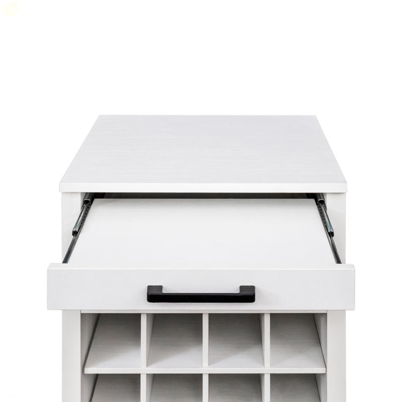 Modular 24 Wine Bar Cabinet Buffet Cabinet, White