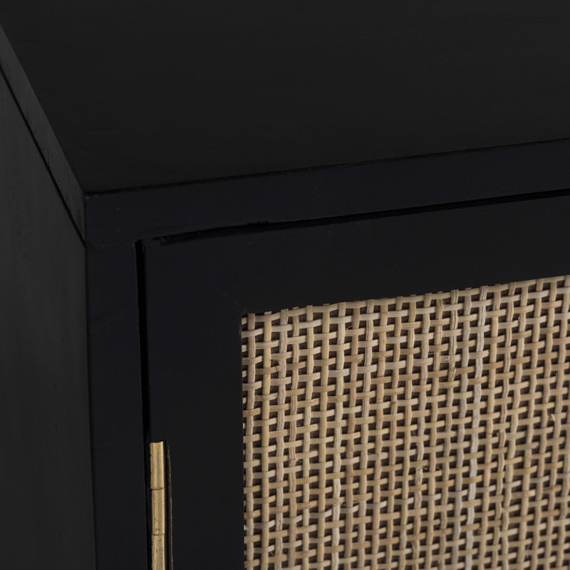 39.5'' Solid Wood Sideboard, Black