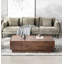 Table basse pratique en noyer: grand tiroir de rangement-110907610