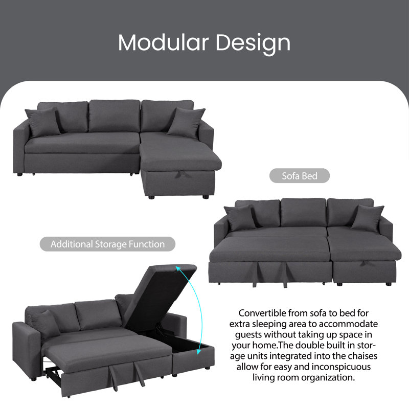 Upholstered L-Shaped Sectional Right Hand Facing