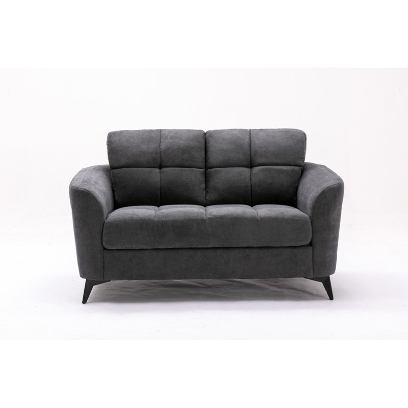 Ebern Designs Modern Sofa 60" Woven Fabric Loveseat - Wayfair Canada