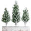 Frosted Pine Tree Trio Christmas Decoration - 8" - Unlit