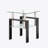 Modern Tempered Glass Tea Table Coffee Table End Table, Square Table-3745790-3745788