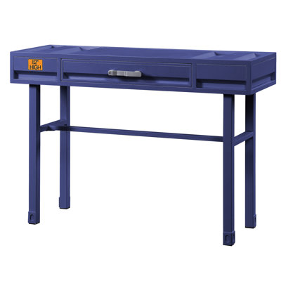 Office Blue Desk With Industrial Secure Storage Solution Rectangular Functional Drawer For