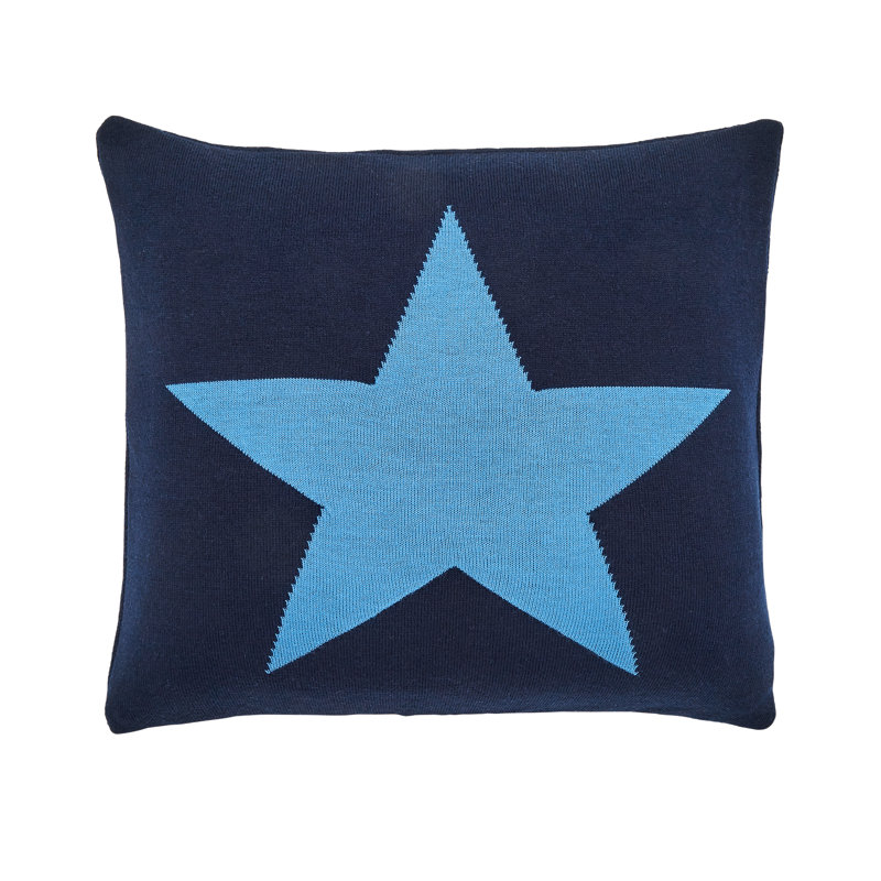 Star Cushion Cushion, Blue Geometric Shapes