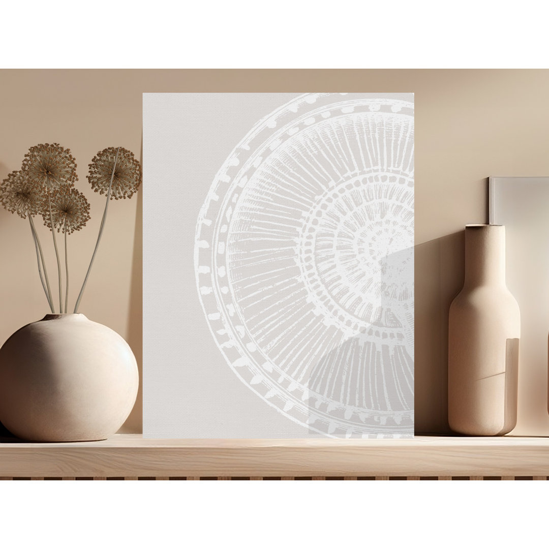 Subtle Textured Boho Circle Canvas Print