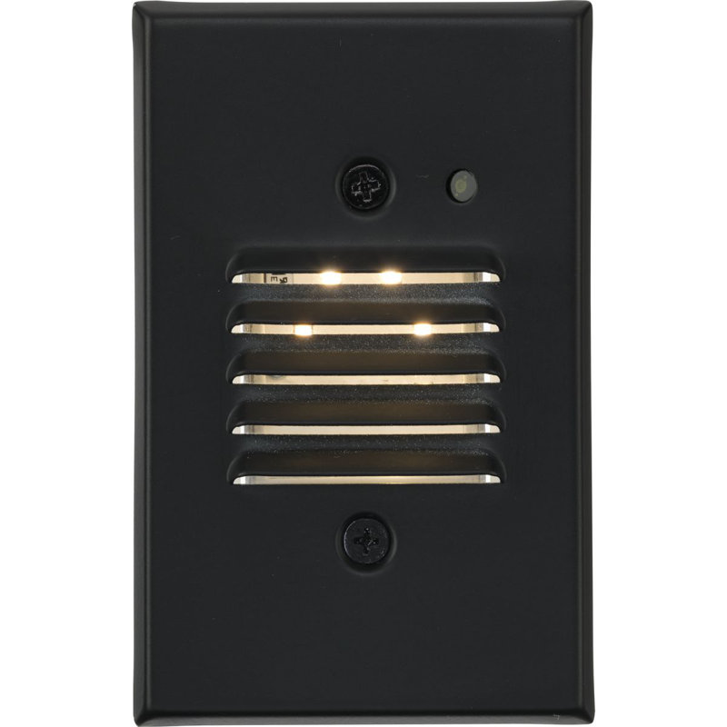 Integrated LED Metal Step Light, Black
