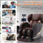 Fauteuil de massage complet et inclinable, fauteuils de massage Zero Gravity, 10 rouleaux fixes, coussins gonflables, chauffage, massage des pieds, modes automatiques, haut-parleur Bluetooth et écran tactile pour la maison et le bureau