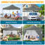 Pavillon de jardin imperméable 10 x 10 pi avec 4 parois latérales-98638059