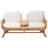 Caislin Bohemian Light Honey Rattan Tete-A-Tete Sofa
