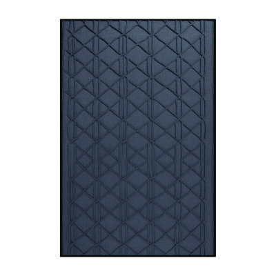 Tapis gris en treillis lavable à la machine