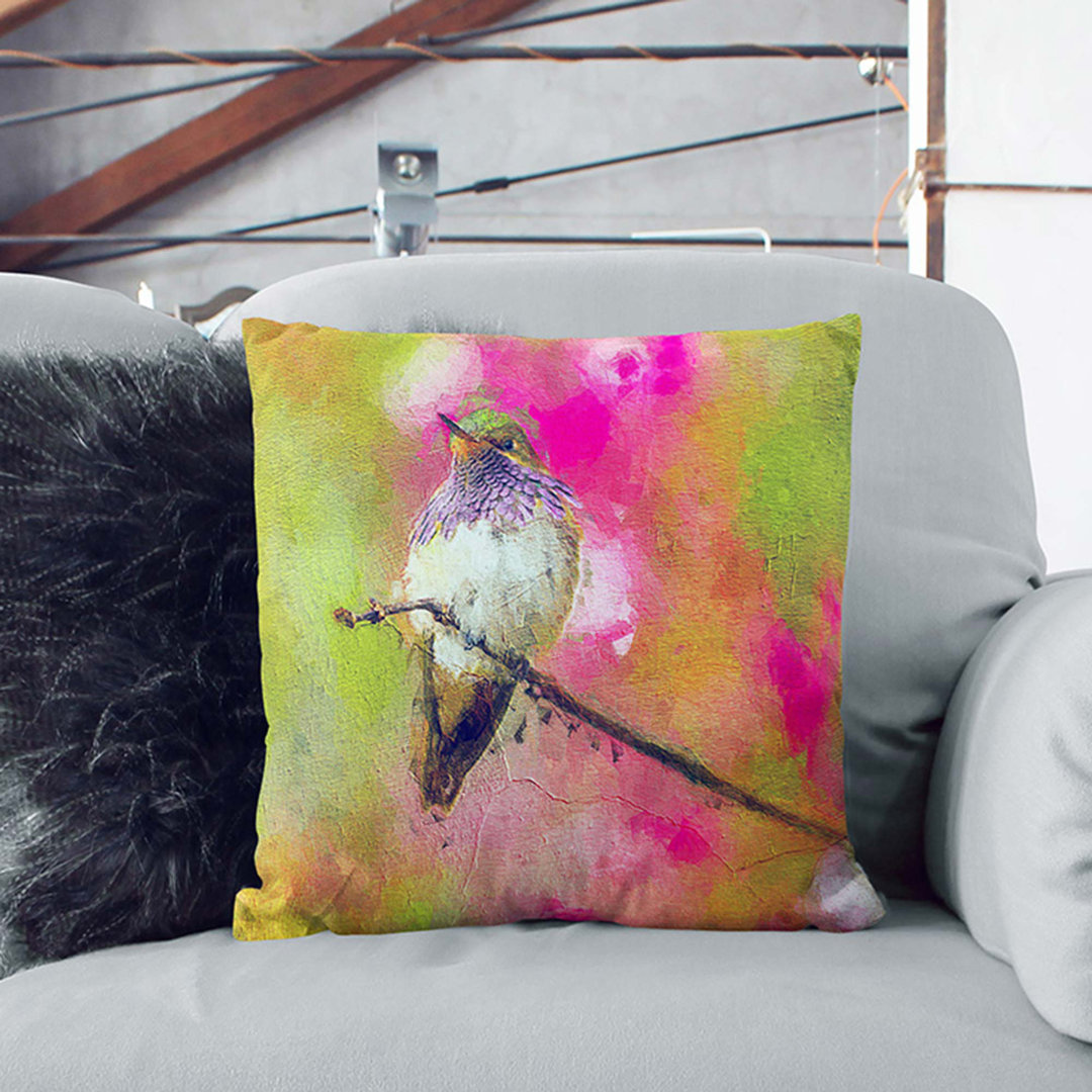 Hummingbird Cushion with Filling