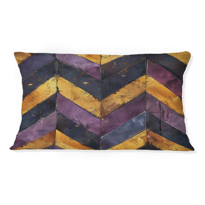 Glam Chevron Print - Glam Lumbar Pillow