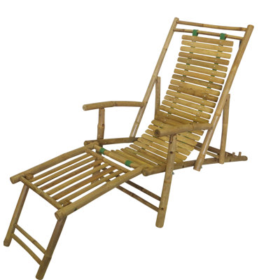 Bamboo Recliner Lounge Chair, 4"H X 24"W X 60"D by MGP