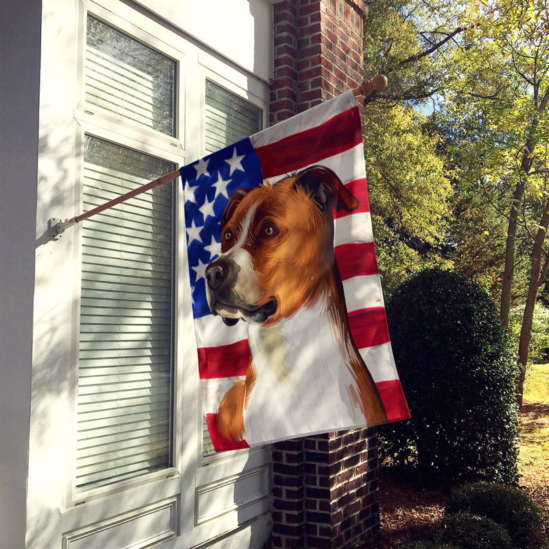 Polyester à 2 côtés 28 x 40 po drapeau maison, Foxhound anglais
