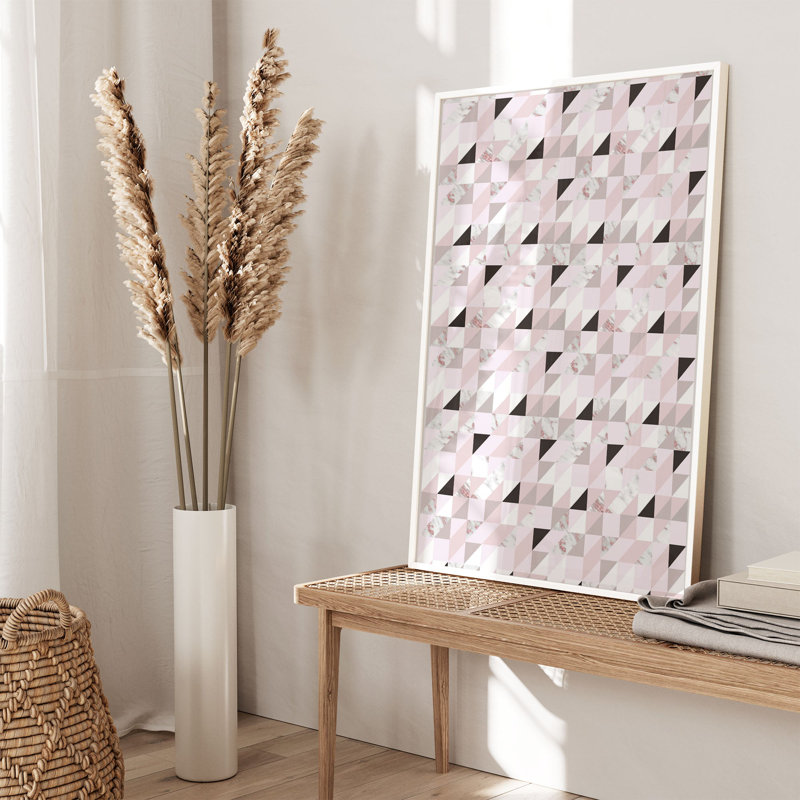 Abstract Triangle Pattern II Mid-Century Modern Unframed Art Print, 16" H x 12" W