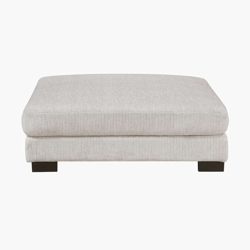 Repose-pieds modulaire moderne et contemporain Tinashe, Microfibre, Beige