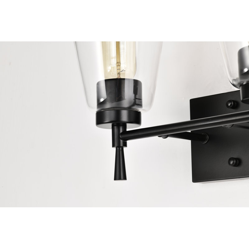 Éclairage pour meuble-lavabo à 2 lumières à intensité variable Briarwood, Noir mat