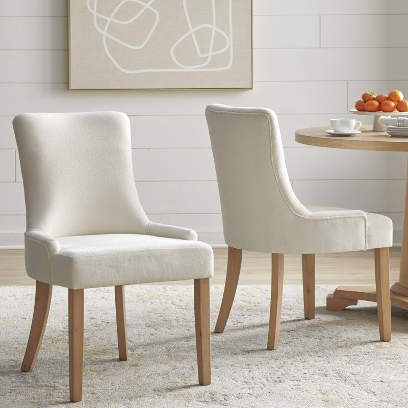 Chaises de salle à manger rembourrées en bois massif l 21,65 po Anneli